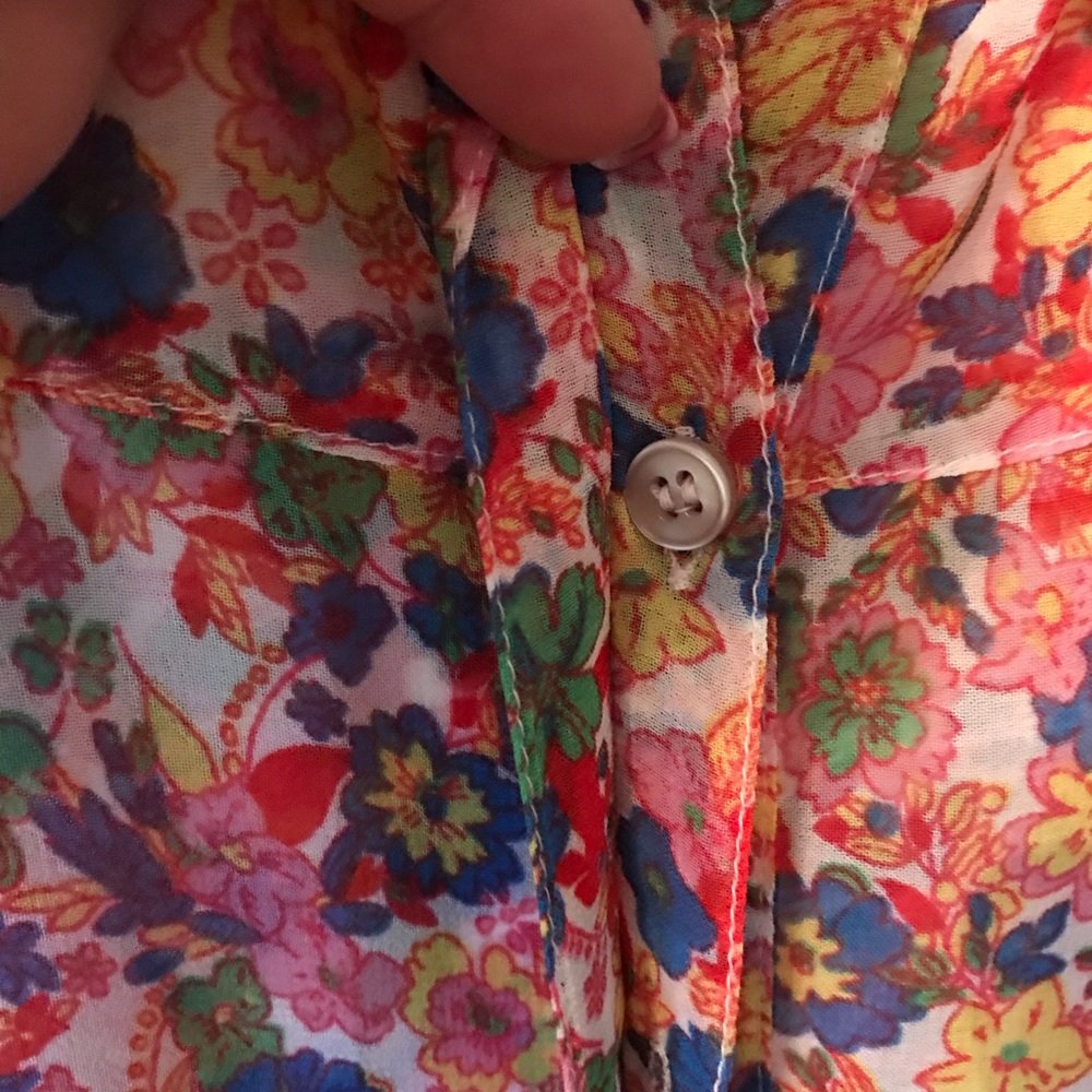 Simply Be Gorgeous sheer Floral high low hem Tunic - Picture 5 of 8